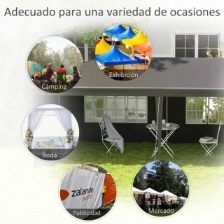 Carpa de jardín 6x3m