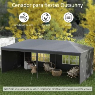 Carpa de jardín 6x3m