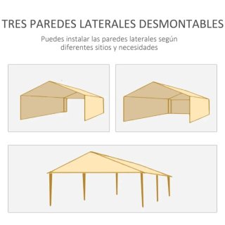 Carpa de jardín 6x3m
