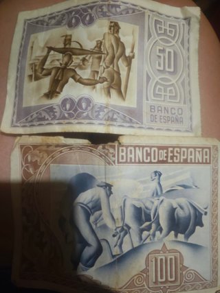 Billete 50 y 100 Pesetas Banco de España