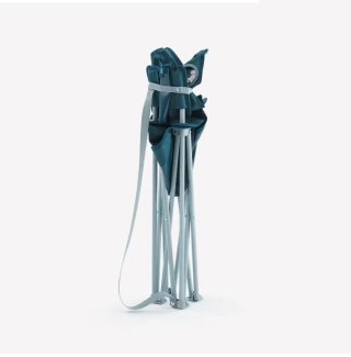 Silla plegable Decathlon azul y gris