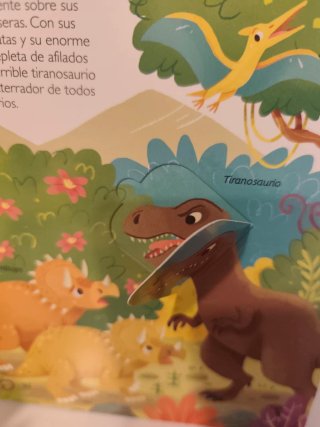 LIBRO INFANTIL "DINOSAURIOS", Solapas interior.