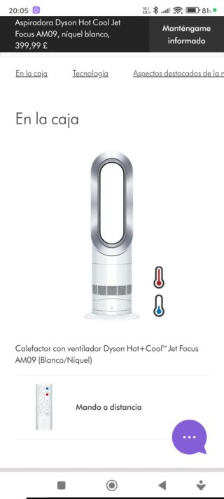 Ventilador Dyson Mod. AM09