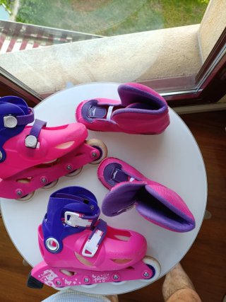 Patines Oxelo Play 3, Rosas ,Talla 30-32 más Prote