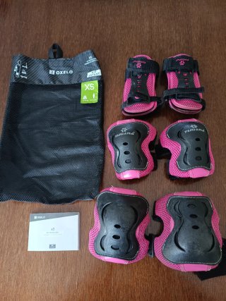 Patines Oxelo Play 3, Rosas ,Talla 30-32 más Prote