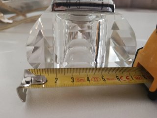 Lámpara de techo acero y cristal