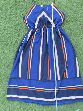Vestido largo azul de rayas talla M estilo verano