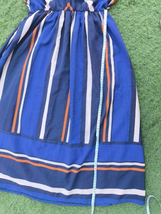 Vestido largo azul de rayas talla M estilo verano