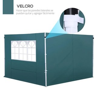 2 Paredes Carpa 3x3 Oxford con Ventana Verde