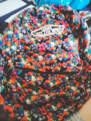 Mochila Vans floral arcoíris