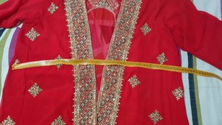 Kaftán o Caftán Seda Roja Kalami Rumi
