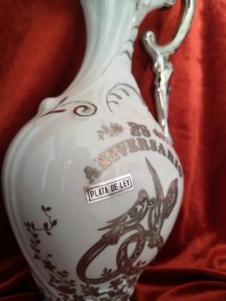 Jarrón vintage Bodas de Plata 25 Aniversario