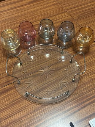 Set 5 Copas Licor Multicolor Cristal