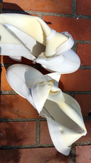 Botas blancas plataforma suela gruesa
