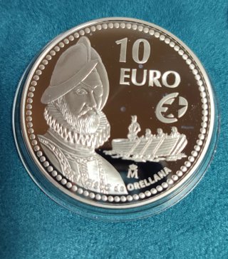 Moneda 10 Euros Plata Francisco de Orellana
