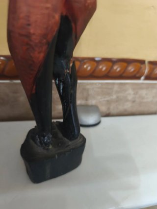 Figuras de madera guerreros africanos,vintage.