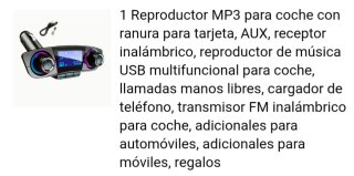 Reproductor MP3 Coche Negro