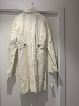 Chaqueta larga de verano IKKS, blaco roto.Talla 40