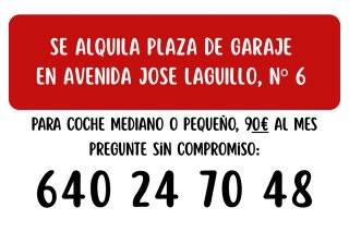 Alquiler plaza de garaje