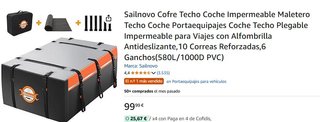 Cofre Techo Sailnovo 580L Nuevo