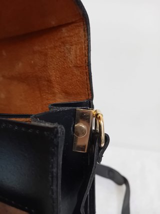 BOLSO BANDOLERA CUERO NEGRO