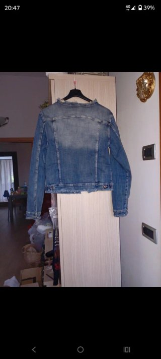 Giubbino jeans donna con strass