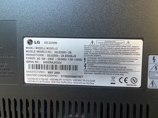 TV LG Negra Modelo 2009 (Sin Mando)