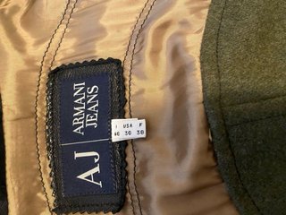 Giacca in pelle Armani Jeans nera