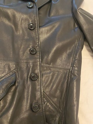 Giacca in pelle Armani Jeans nera