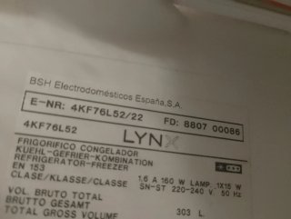 Accesorios Frigorífico Lynx Naranja y Blanco