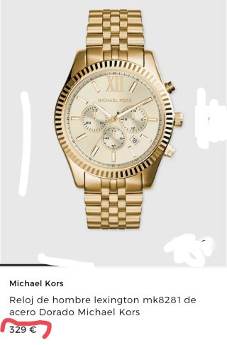 Reloj Michael Kors Dorado Unisex