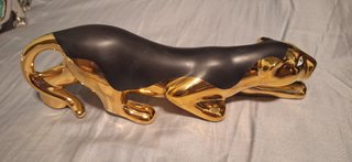 Pantera Cerámica Vintage Oro Estil Artur