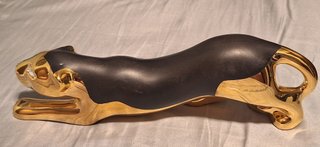 Pantera Cerámica Vintage Oro Estil Artur