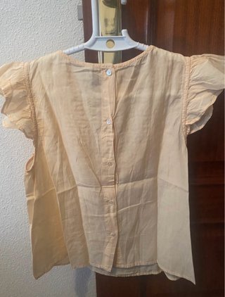 Blusa Mango Beige Encaje