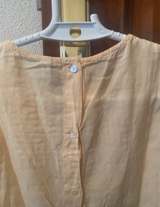 Blusa Mango Beige Encaje
