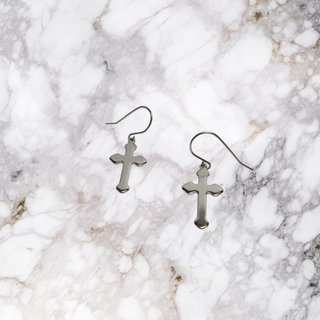 Pendientes Cruz Acero Inoxidable 4 cm