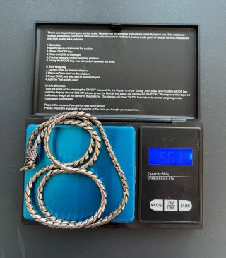 Cadena Plata Ley 925 56.6gr 57cm