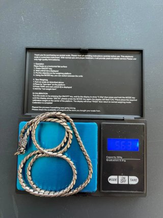 Cadena Plata Ley 925 56.6gr 57cm