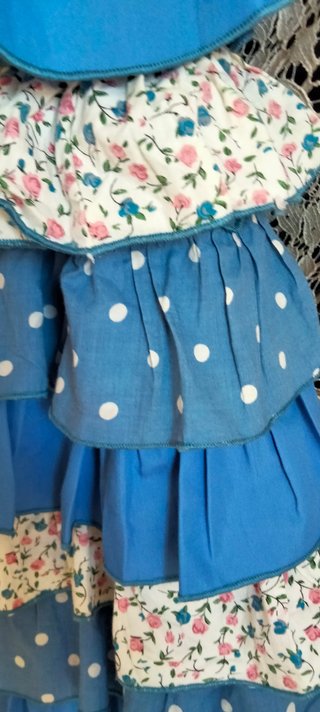 Traje Flamenca Niña Azul 8-10 años