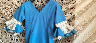 Traje Flamenca Niña Azul 8-10 años