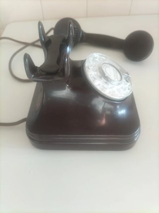 Teléfono Telyco Marrón Antiguo