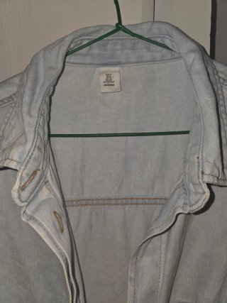 Vestido Camisa Oversize Denim Claro H&M