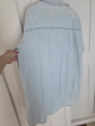 Vestido Camisa Oversize Denim Claro H&M