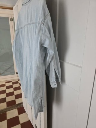 Vestido Camisa Oversize Denim Claro H&M