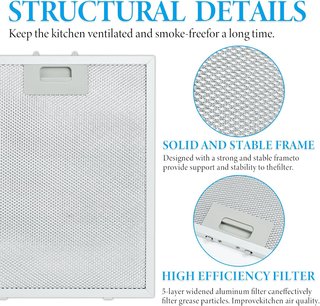 Filtro in alluminio a 5 strati per cappa da cucina