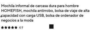 Mochila Antirrobo Carcasa Dura HOMEFISH – NUEVA
