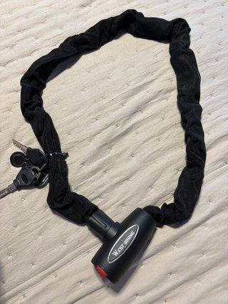 Cadena y candado para bici con 2 llaves