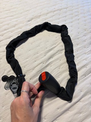 Cadena y candado para bici con 2 llaves