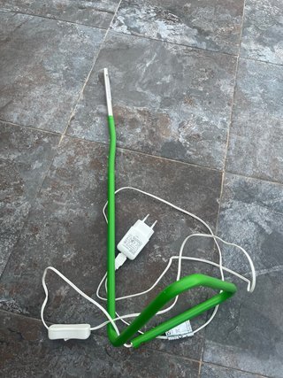 Lámpara LED Escritorio Verde/Plata