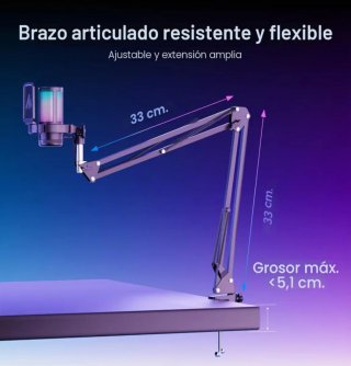 Micrófono Gaming Maono DGM20 RGB